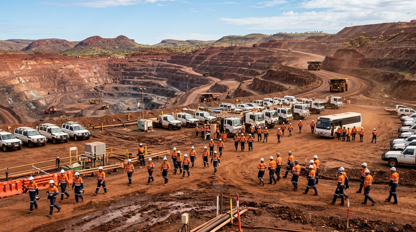 The Complete Guide to FIFO Utility Jobs: Your Backdoor Route into the Australian Mining Industry — Australian mine site scene — Image created by www.australian-mining-jobs.com