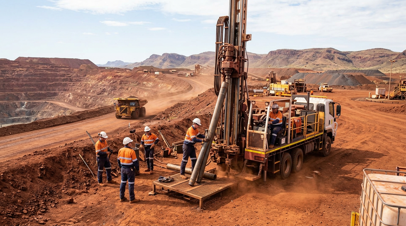 The Driller's Offsider Pathway: The Hardest, Fastest Route to a Six-Figure FIFO Career — Australian mine site scene — Image created by www.australian-mining-jobs.com