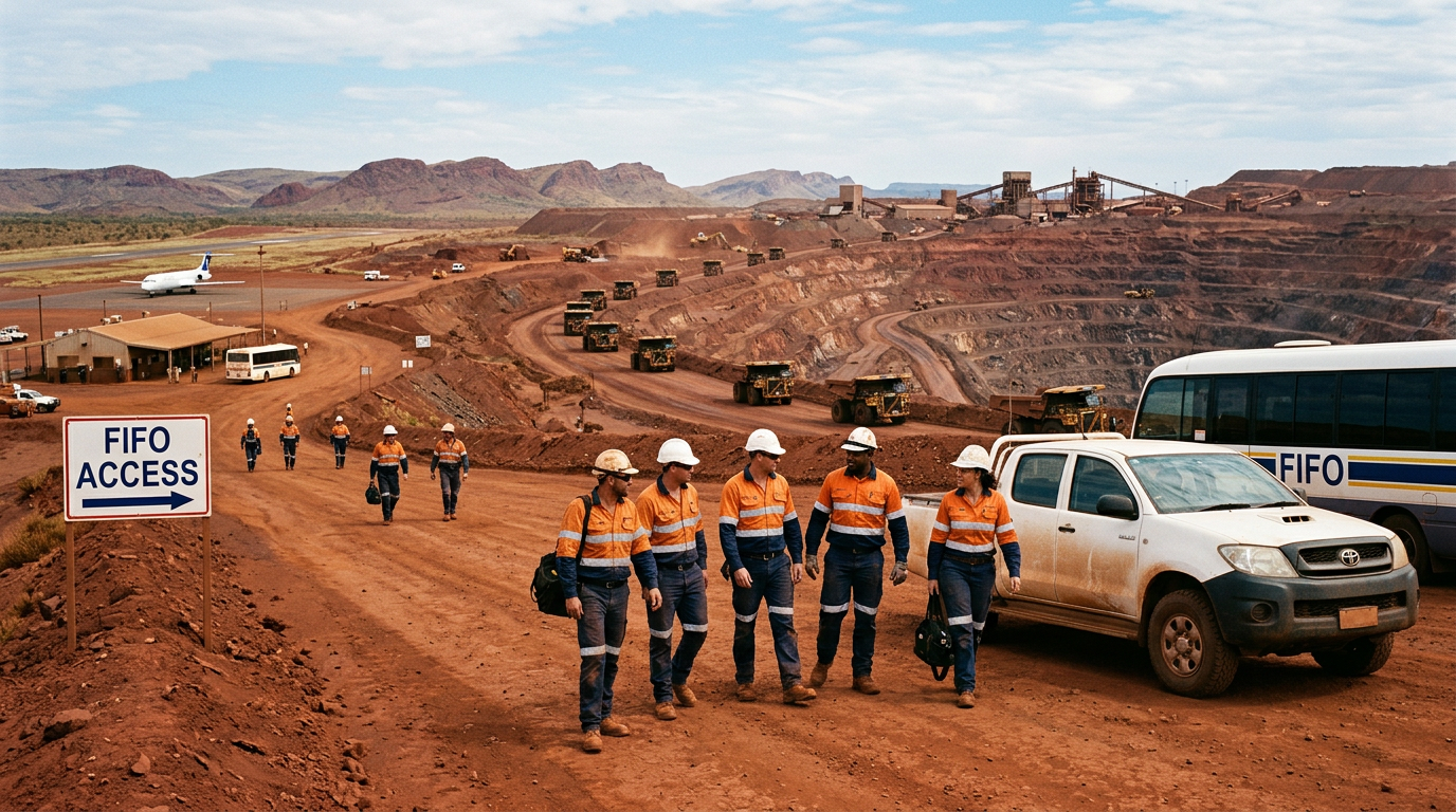 The Interstate FIFO Strategy: How to Land a WA Mining Job from the Eastern States — Australian mine site scene — Image created by www.australian-mining-jobs.com