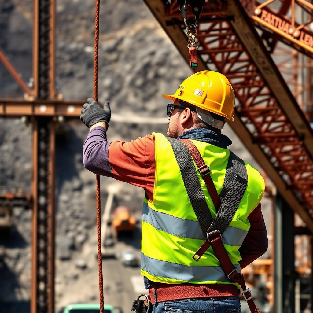 Riggers working at height securing steel on a mining shutdown project — Image created by www.australian-mining-jobs.com